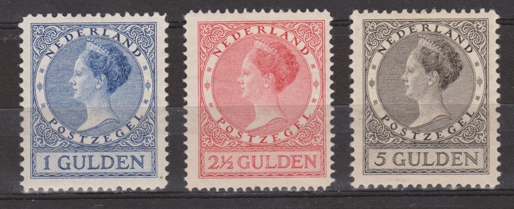 NVPH 163 - 165 ong Wilhelmina 1928 OUD NEDERLAND p/stuk, Ophalen of Verzenden, T/m 1940, Postfris