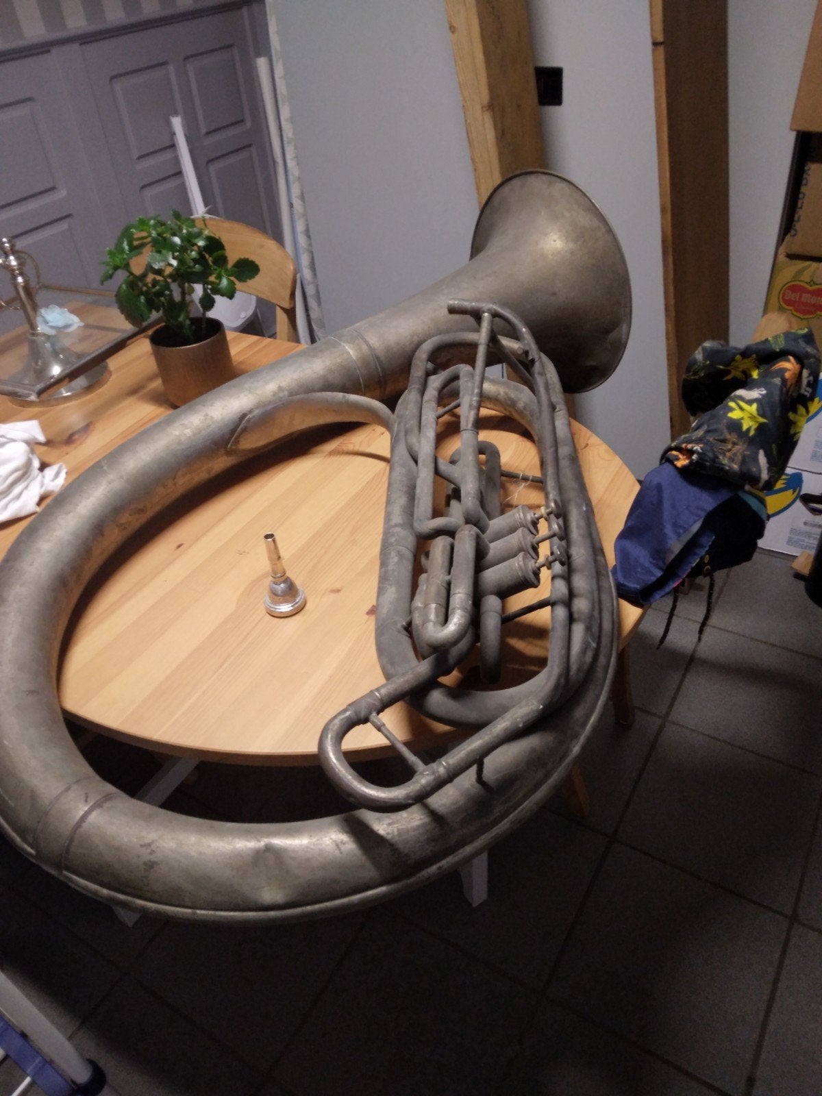 Oude antiek sosaufoon Belgische, Muziek en Instrumenten, Ophalen, Gebruikt