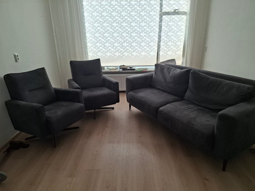 Comfortabele 2-zitsbank met twee fauteuils, Huis en Inrichting, Banken | Bankstellen, Ophalen, Gebruikt, Modern en comfortabel