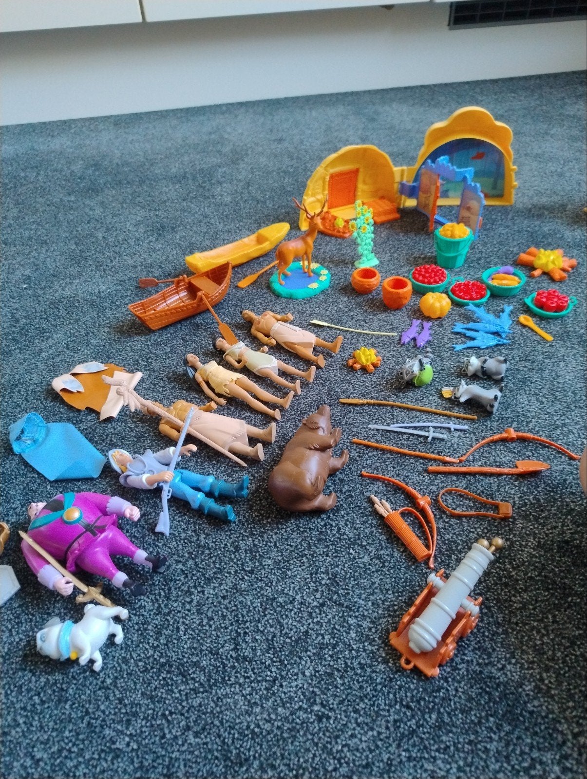 Grote set Pocahontas speelgoedfiguren en accessoires, Ophalen of Verzenden