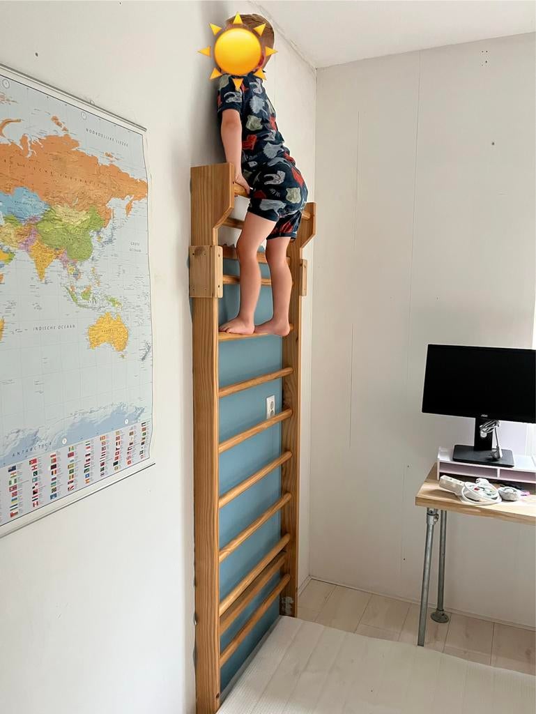 Houten klimrek voor kinderen, Ophalen, Gebruikt, Klimwand