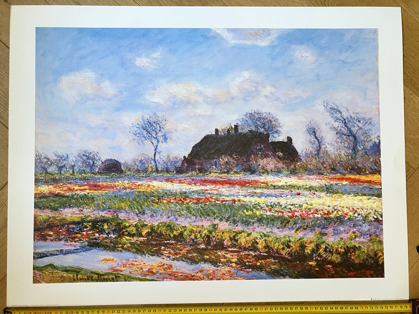 Tulip Fields Claude Monet art print poster 80 x 60 cm, Ophalen of Verzenden