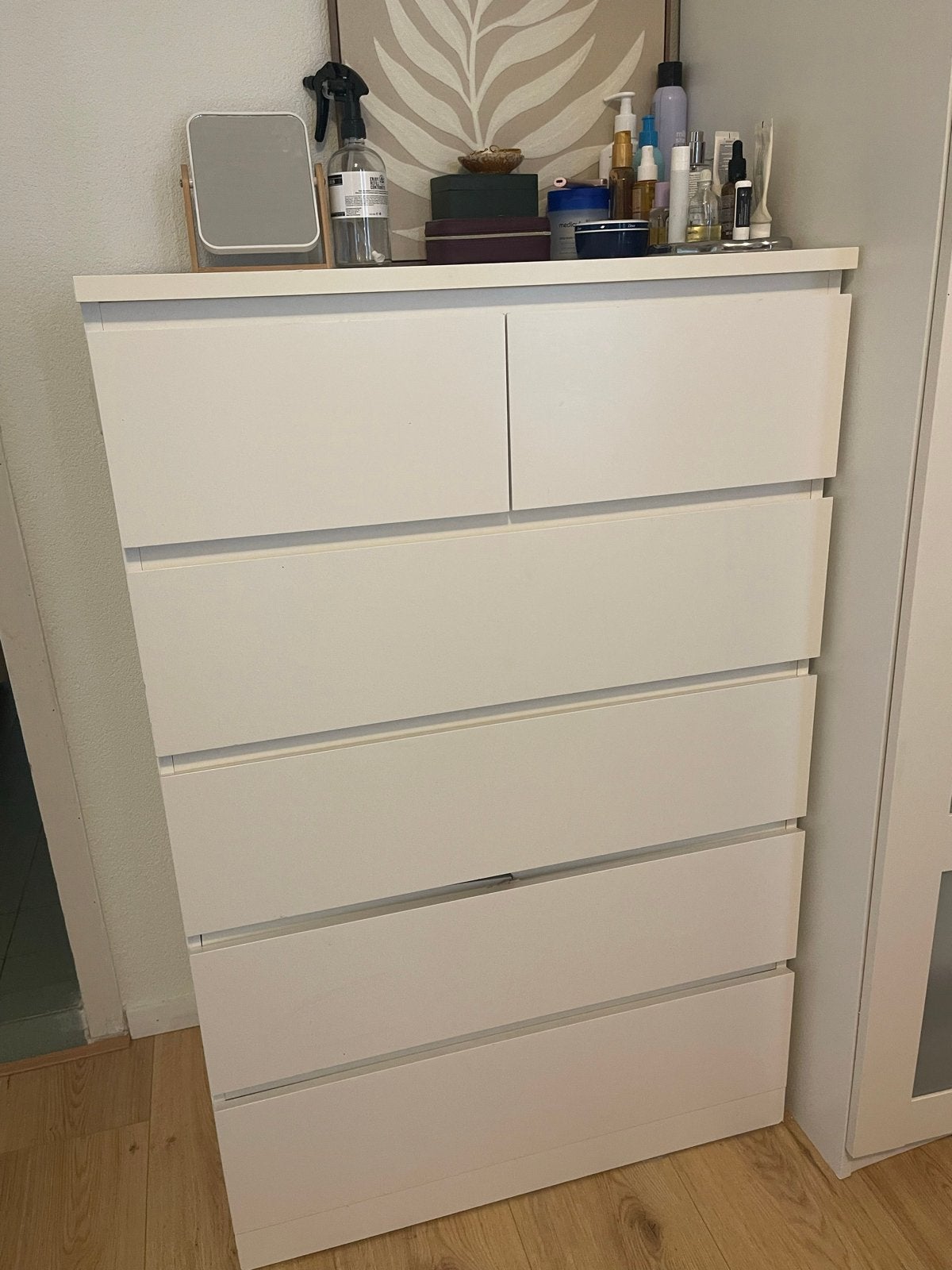 Witte ladekast met 6 lades - Gebruikt, Ophalen, Overige materialen, Gebruikt, 5 laden of meer