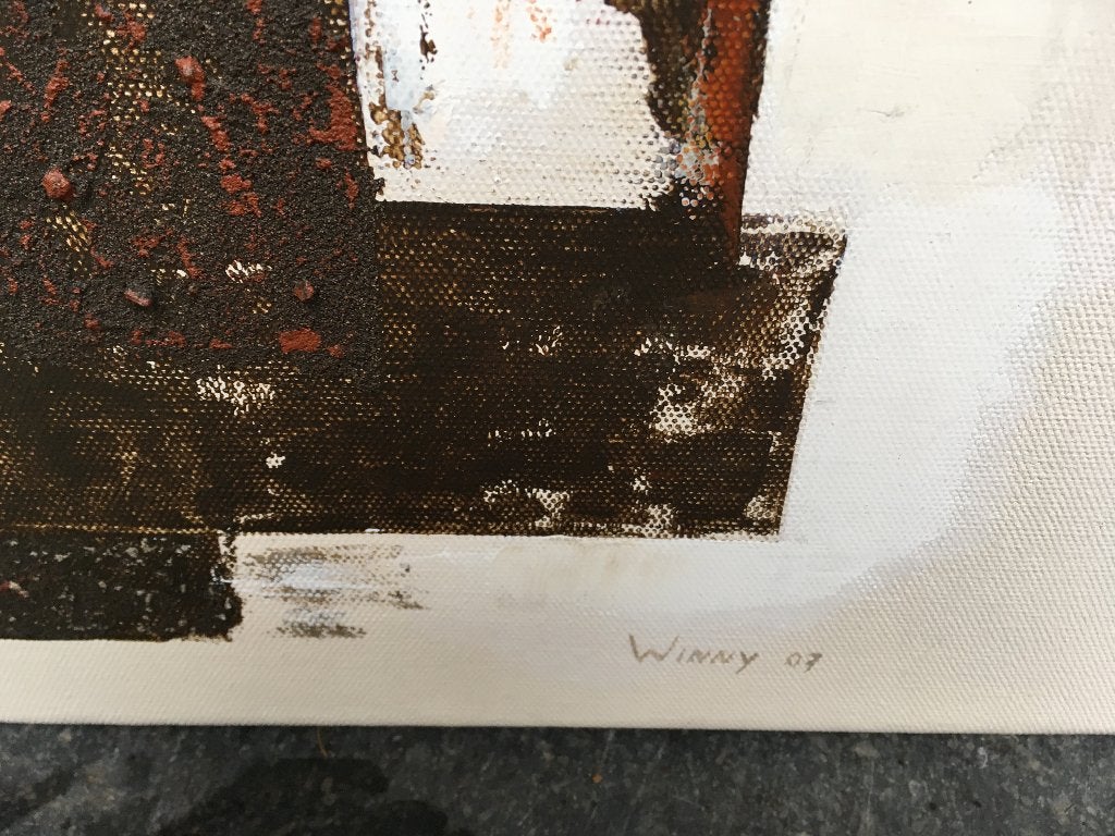 Schilderij, prachtige techniek op canvas, Winny uit 2007, Ophalen, Acrylverf, Overige stijlen, Doek