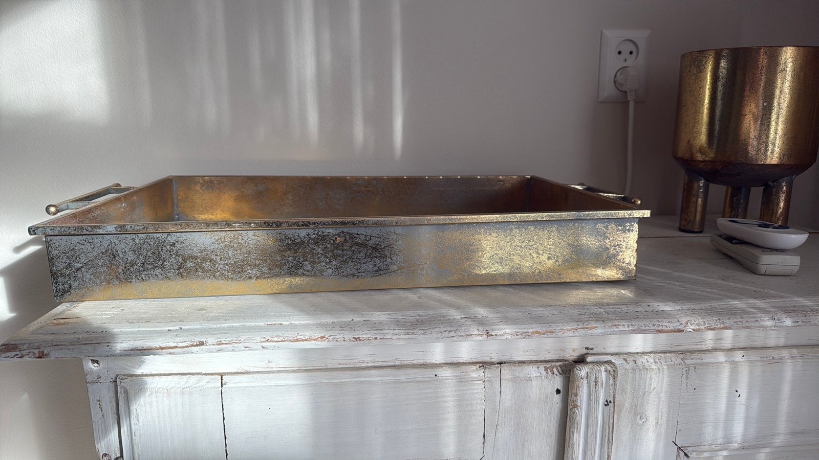 Dienblad, Huis en Inrichting, Woonaccessoires | Dienbladen, Gebruikt, Ophalen of Verzenden, Dienblad, Metaal