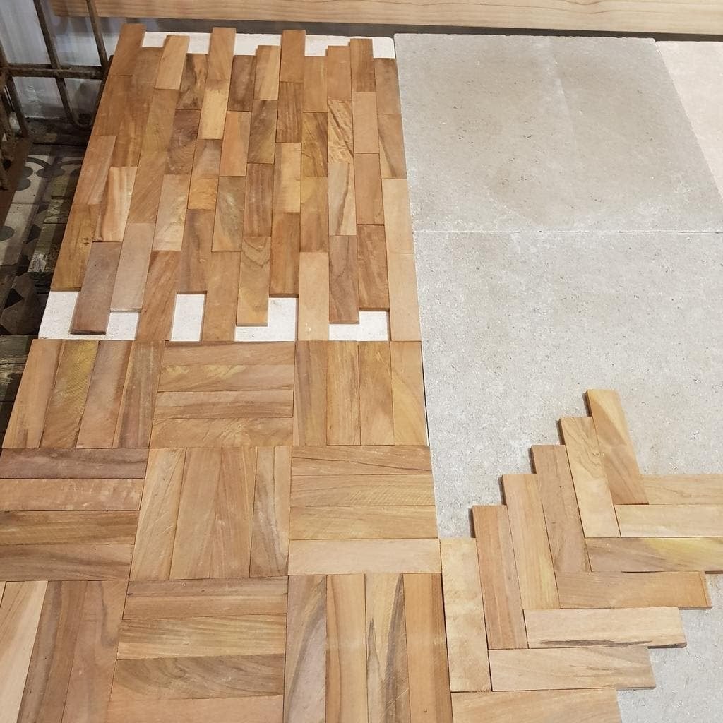 TEAK VLOER TAPIS VLOEREN massief teakhout, Huis en Inrichting, Stoffering | Vloerbedekking, Ophalen of Verzenden