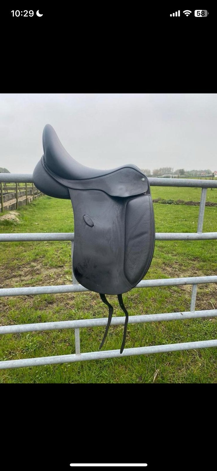 Arena Hart dressuur zadel 17,5 inch, Ophalen, Aanpassysteem, L (17.5 inch), Gebruikt