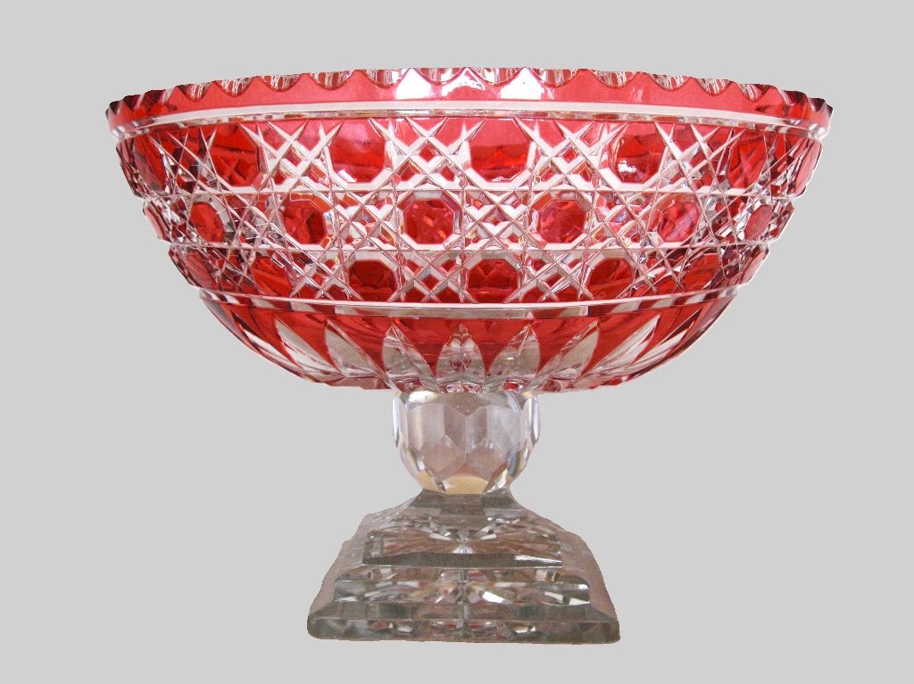 schaal coupe op voet  Val Saint Lambert stijl., Ophalen