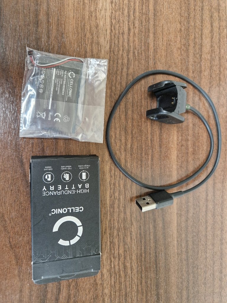 Oplaadkabel geschikt voor Fitbit Charge 3 + nieuwe batterij, Zwart, Ophalen of Verzenden, Zo goed als nieuw, Fitbit