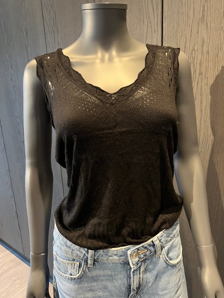 ESSENTIEL - zwarte top - 36 (S), Kleding | Dames, Verzenden, Zwart, Zo goed als nieuw, Essentiel Antwerp