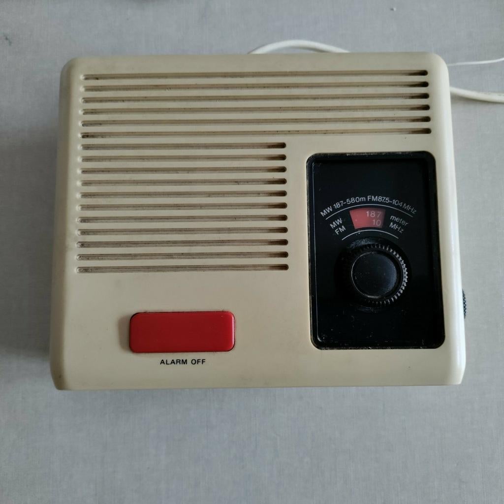WEKKERRADIO,1970,Philips,Vintage,90AS080/00,KZ,nr.5,Crème, Ophalen of Verzenden, Zo goed als nieuw, Digitaal