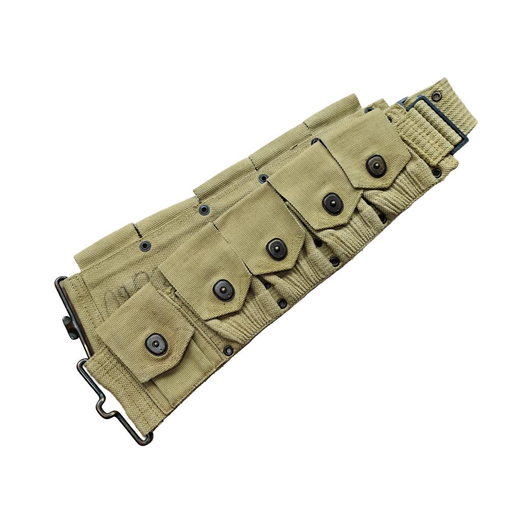 WWI US M1917 Springfield Ammo Belt Named, Ophalen of Verzenden, Amerika, Embleem of Badge