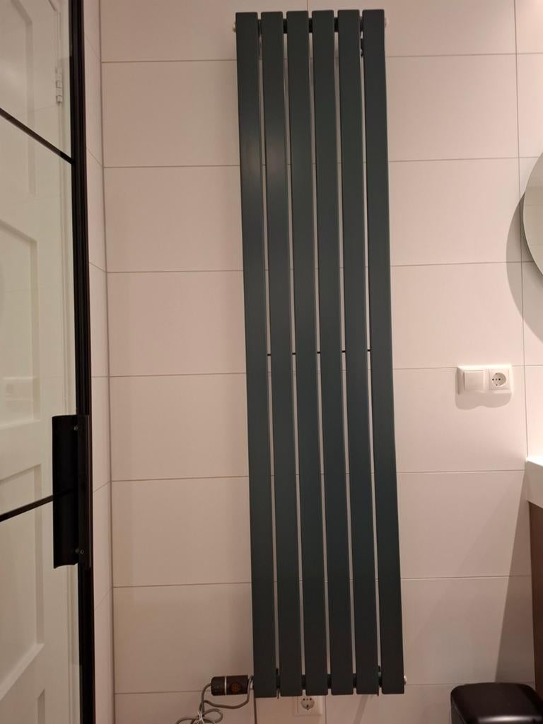 Designradiator Haceka Negev Petrol - Stijlvol en Efficiënt, Ophalen, 500 tot 800 watt, Radiator, Minder dan 60 cm