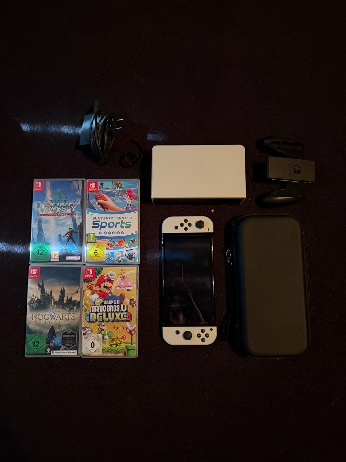 Nintendo Switch OLED (Wit) + Games en Accessoires