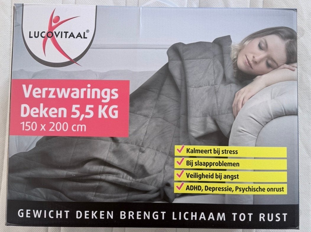 Verzwaringsdeken 5,5 KG - 150x200 cm, Ophalen, Eenpersoons, Katoen, Deken of Dekbed