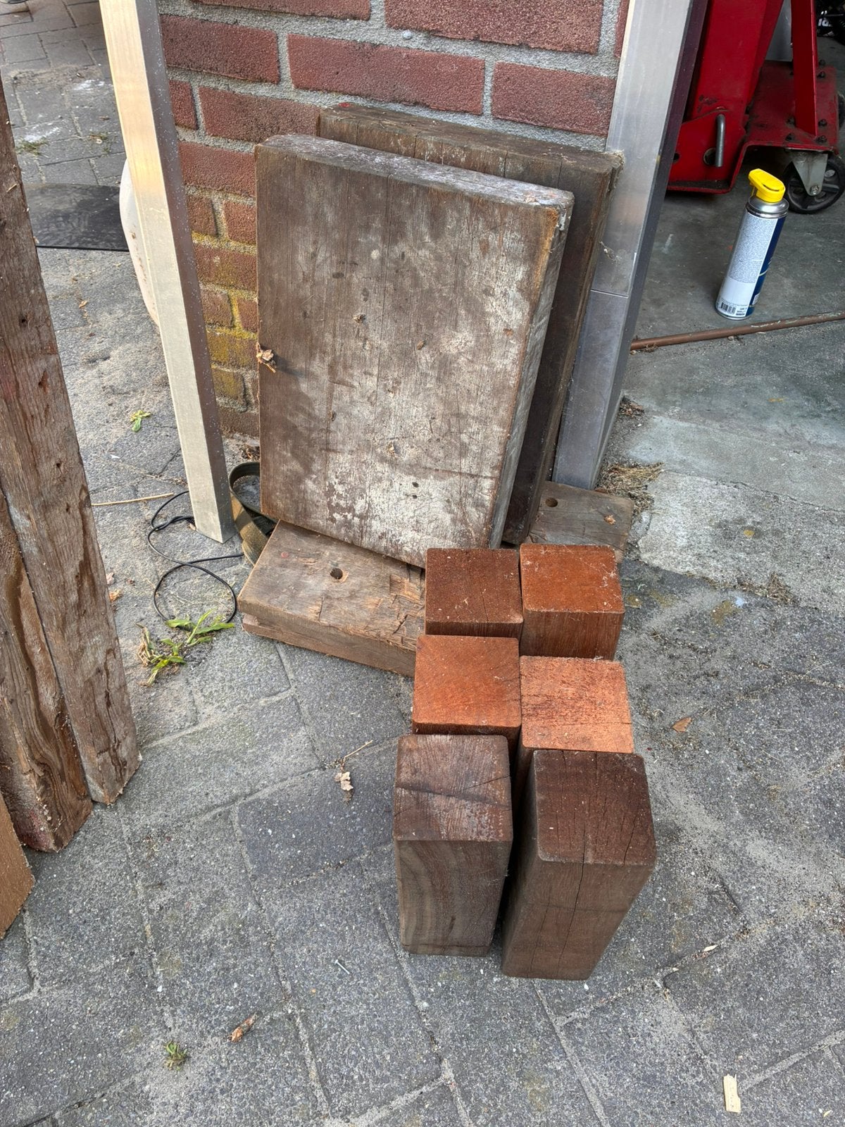 Hardhouten ondersteuning balkjes YA 616 YA 626 berging, Ophalen, Gebruikt, Hout