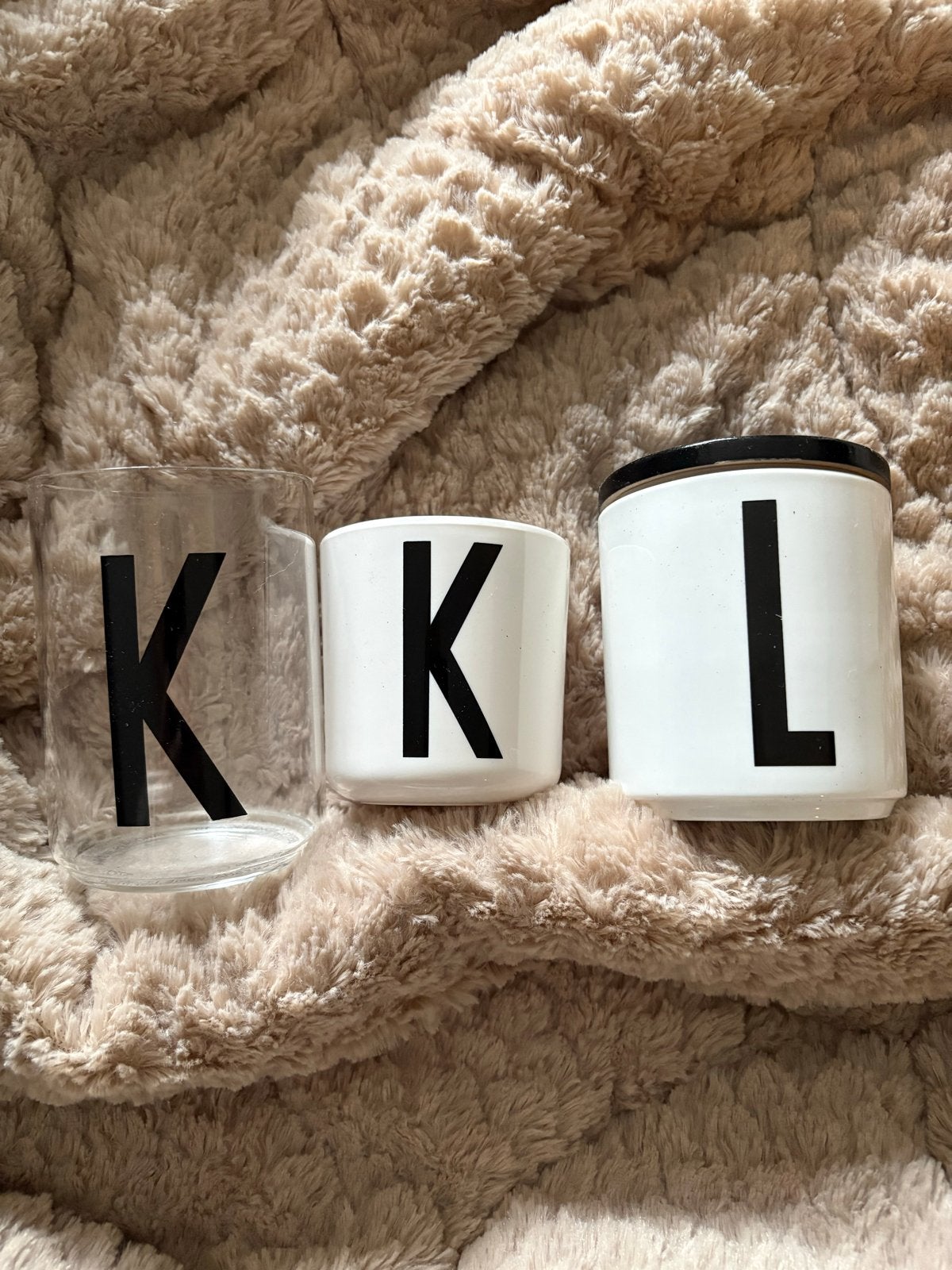 Design Letters bekers en glas - Zo goed als nieuw, Ophalen of Verzenden, Zo goed als nieuw, Glas