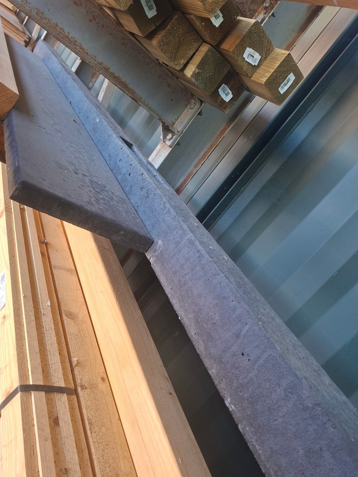 antraciet beton paal schutting 270, Ophalen of Verzenden, Nieuw
