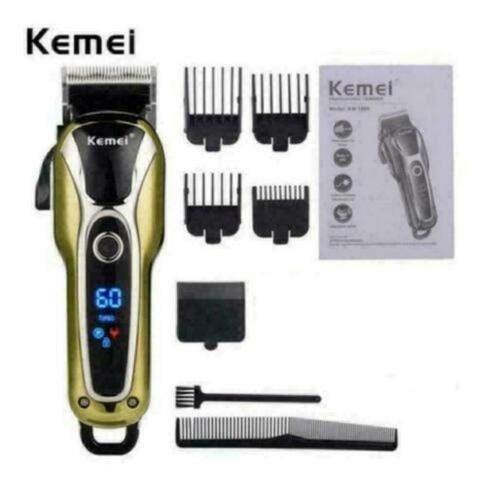 Kemei KM-1990 Oplaadbare Elektrische Tondeuse LCD scherm, Ophalen, Nieuw, Tondeuse