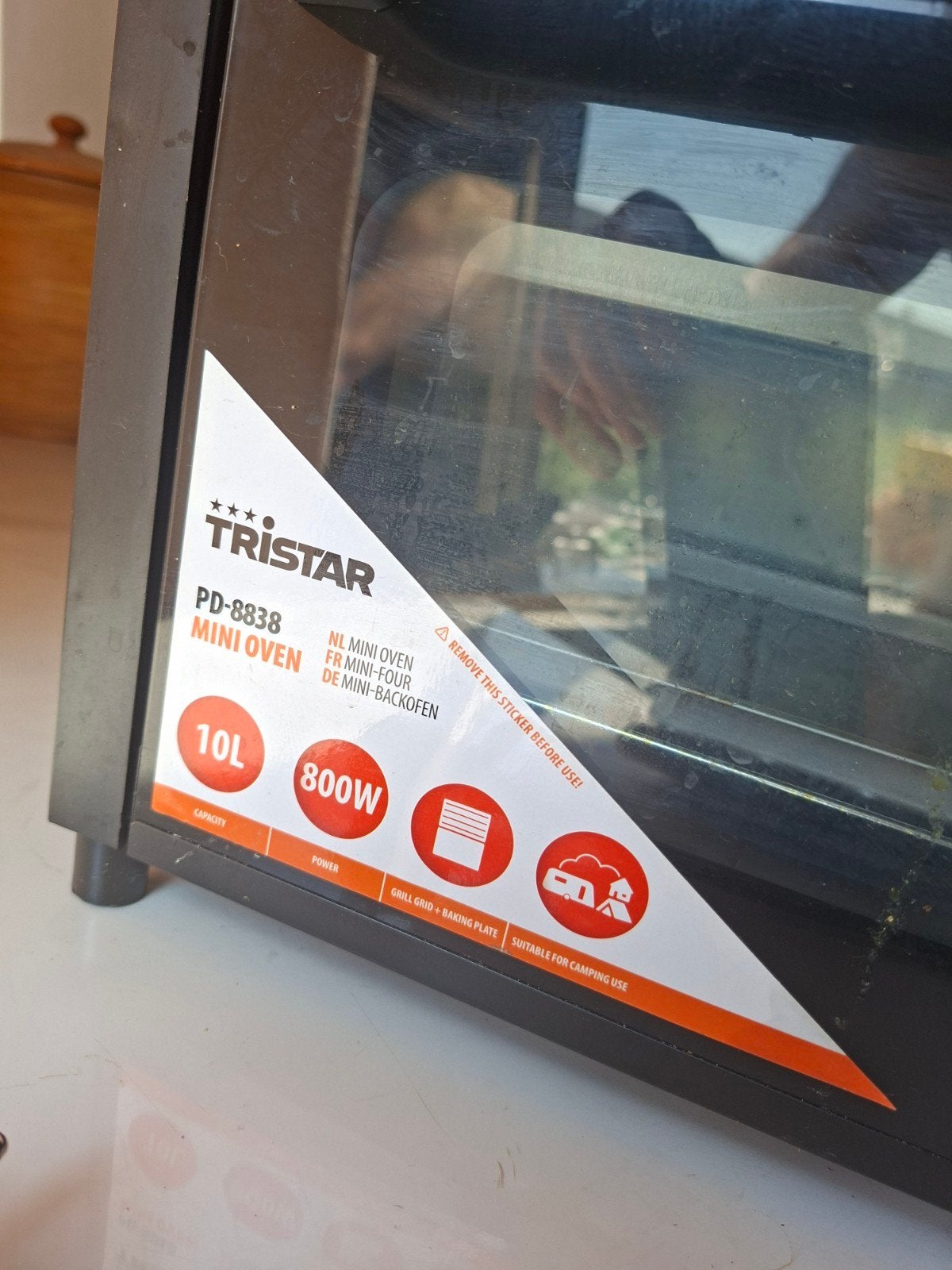Tristar Mini Oven PD-8838 - Compacte 10L Oven 800W, Ophalen, Minder dan 45 cm, Gebruikt, Minder dan 45 cm