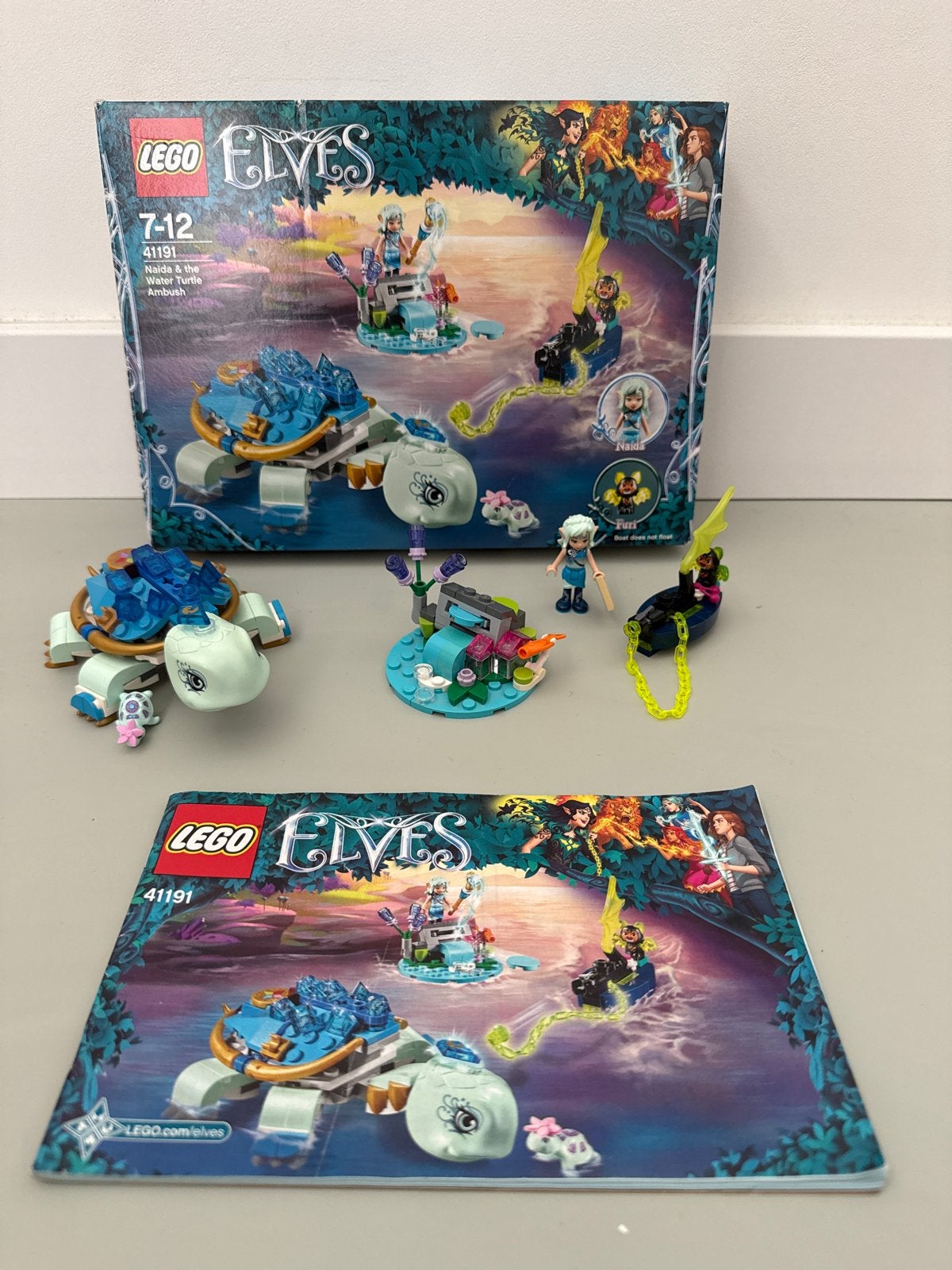 Lego Elves 41191 Naida & de Water Schildpad Hinderlaag, Lego, Ophalen of Verzenden, Zo goed als nieuw, Compleet