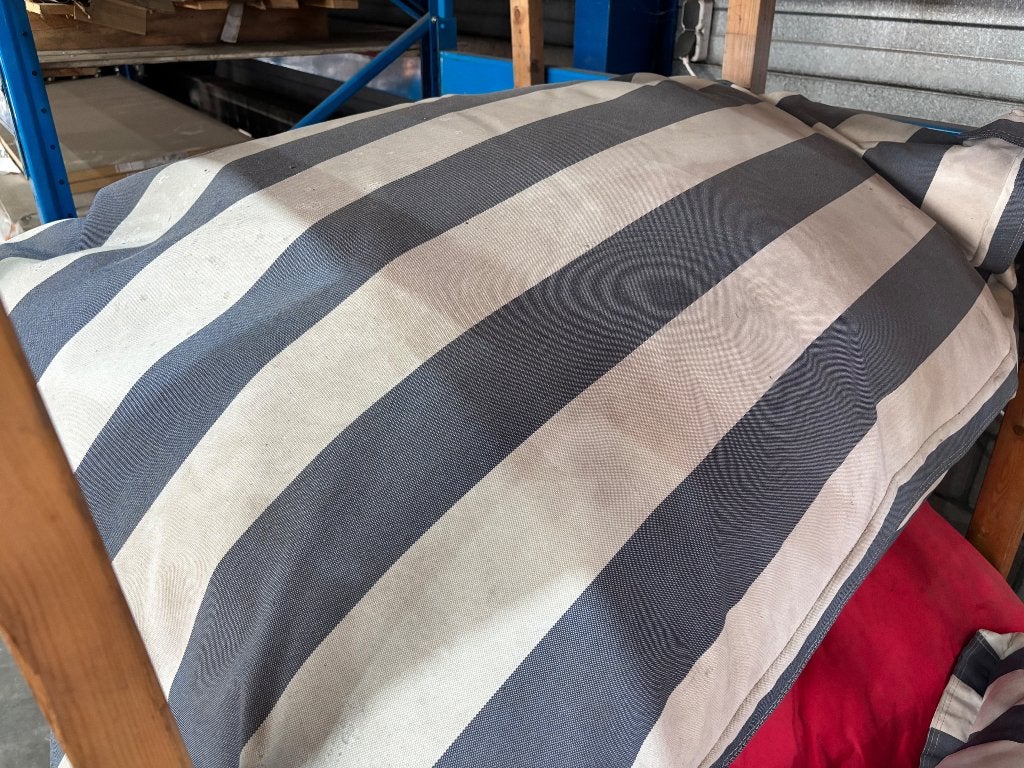 Fatboy zitzak gestreept blauw wit Original Outdoor, Ophalen, Zo goed als nieuw, Blauw, Zitzak