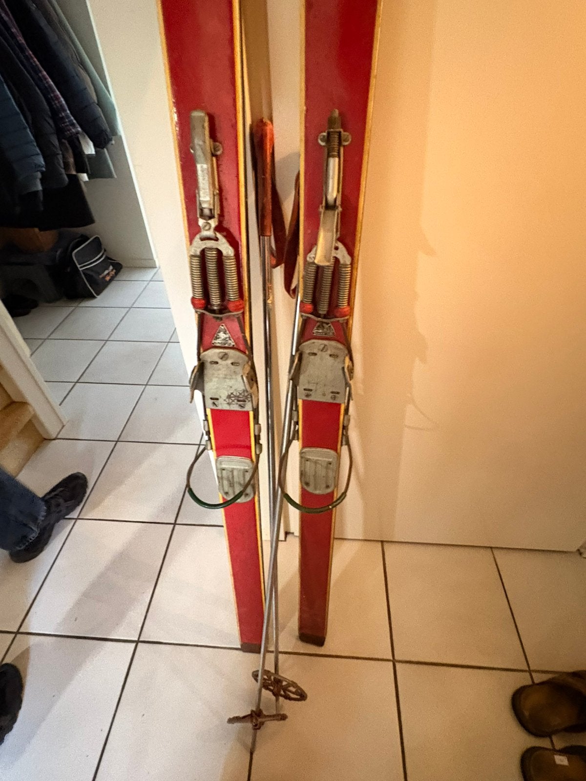 Vintage ski set Hagan, 160 tot 180 cm, Gebruikt, Skiën, Ski's