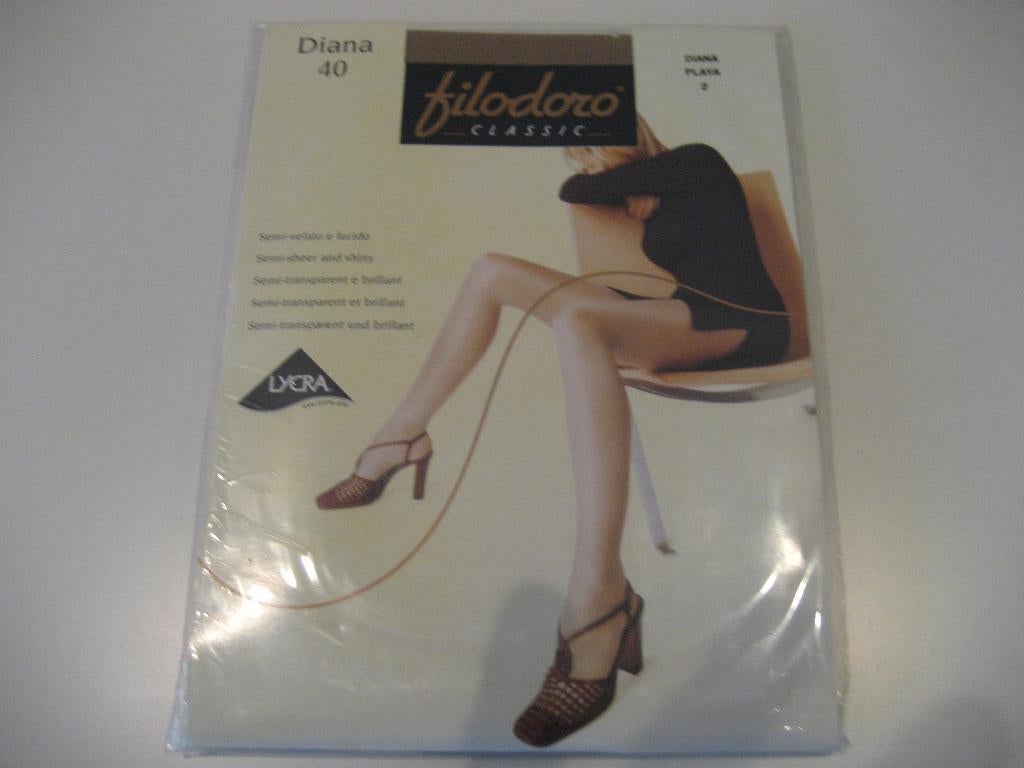 2 Paar panties medium 40/42 glans antracite en bruin 1104202, Kleding | Dames, Leggings, Maillots en Panty's, Ophalen, Nieuw, Maat 40/42 (M)
