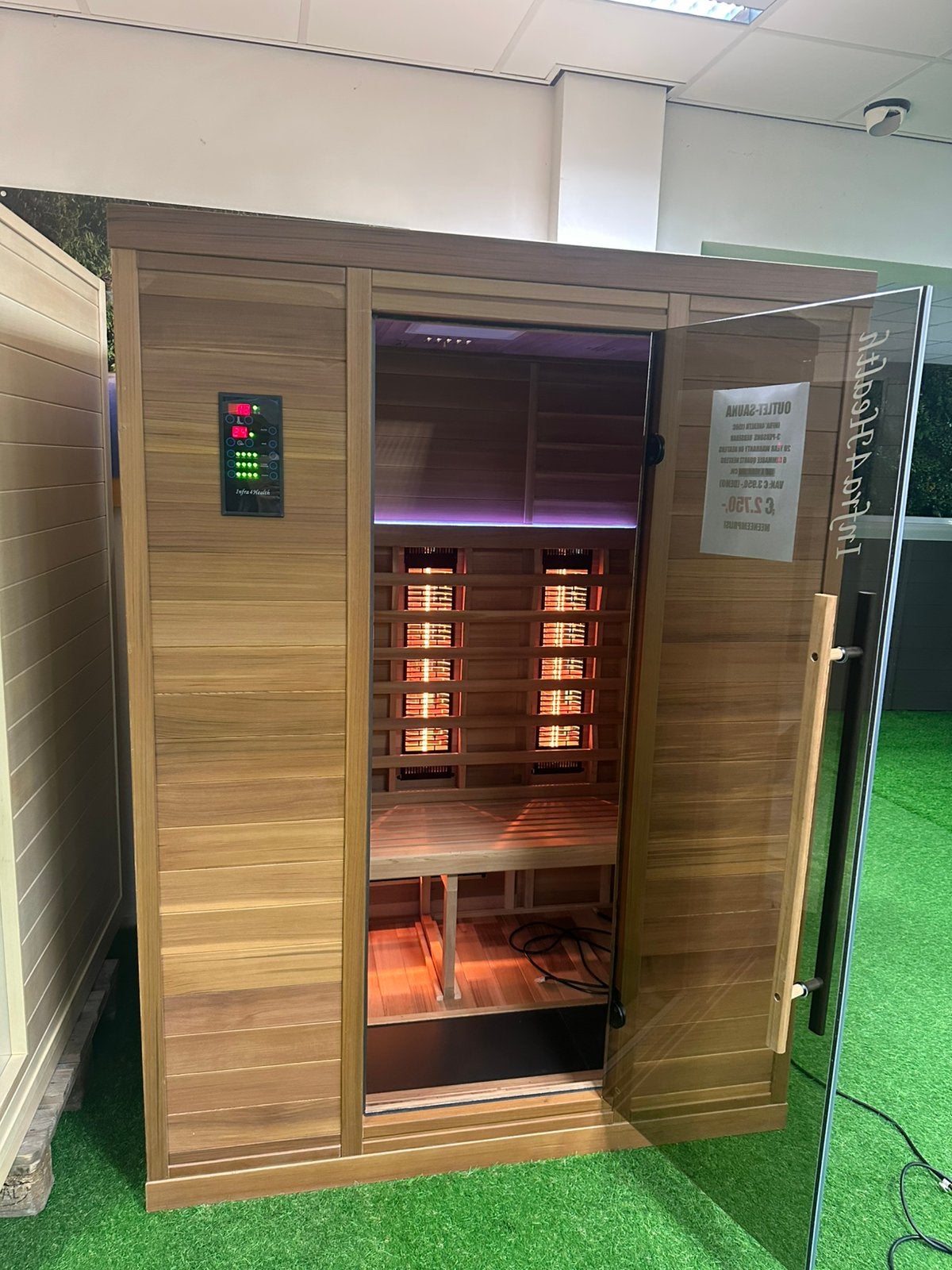Infra4Health infrarood sauna Redcedar 150X110X200 cm, Ophalen, Zo goed als nieuw, Infrarood