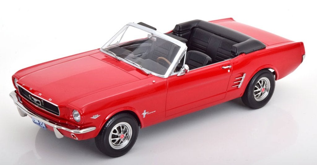 Ford Mustang Cabrio 1966 Signaal Rood 1/18 NOREV ref. 182810, Hobby en Vrije tijd, Modelauto's | 1:18, Ophalen of Verzenden, Nieuw