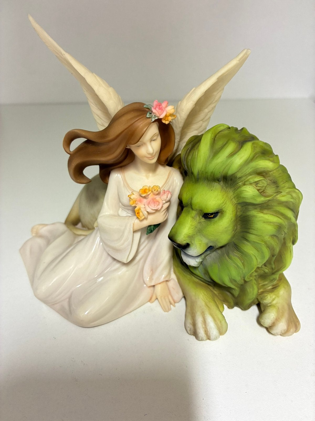 Elf met een Leeuw ( CloudWork Angels The Lion ) elf engel, Verzamelen, Beelden en Beeldjes, Ophalen of Verzenden, Zo goed als nieuw