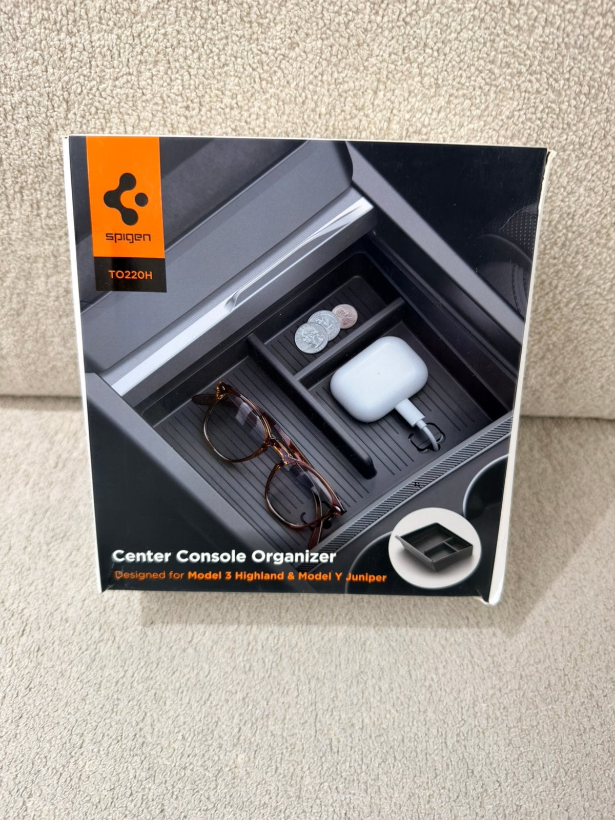 Spigen Center Console Storage Box Tesla Model 3, Ophalen of Verzenden, Nieuw