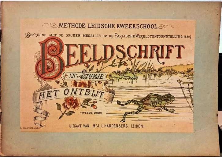 Beeldschrift (school)boekje 'het ontbijt'; 2e druk ca.1900, Antiek en Kunst, Verzenden, W. Haanstra