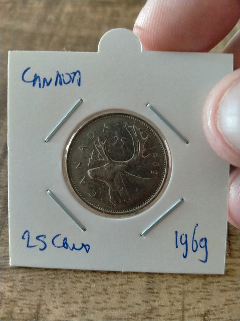 Canada 25 Cent 1969, Verzenden, Noord-Amerika, Losse munt