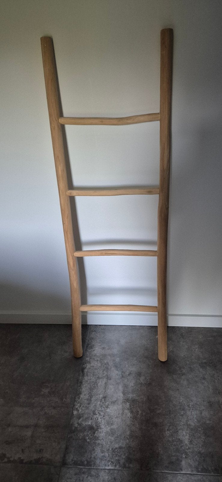 Decoratieve houten ladder - Handdoekenrek, Overige typen, Hout, Ophalen of Verzenden, Zo goed als nieuw