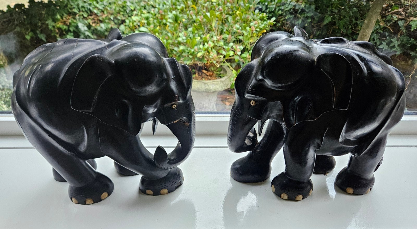 2 grote, zeer zware antieke olifanten, Antiek en Kunst, Ophalen
