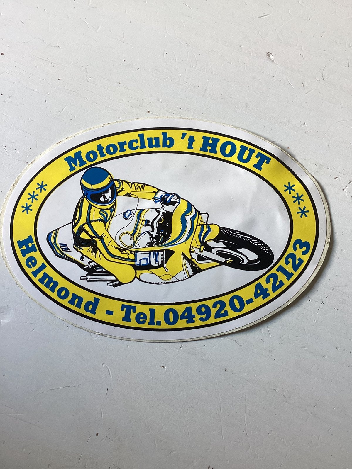 Sticker Motorclub ‘t Hout Helmond, Verzamelen, Verzenden, Zo goed als nieuw