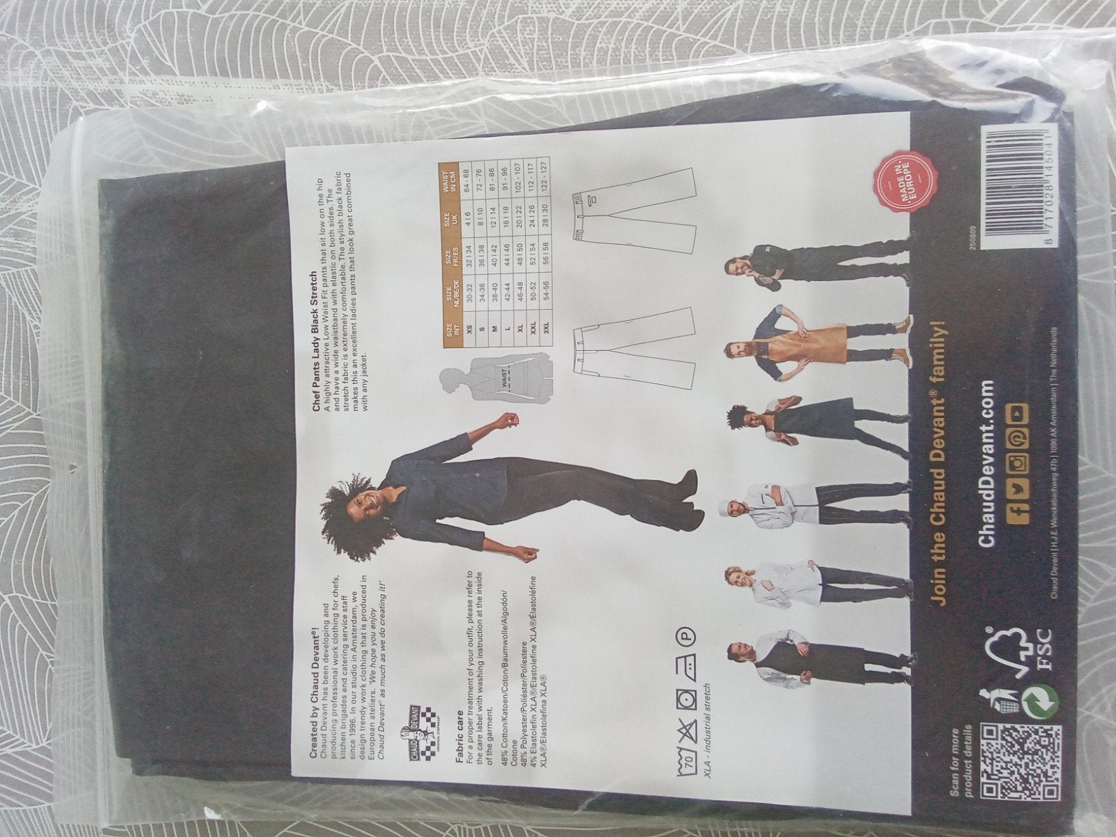 Koks kleding zwart voor lady Chaud devant, Ophalen, Nieuw