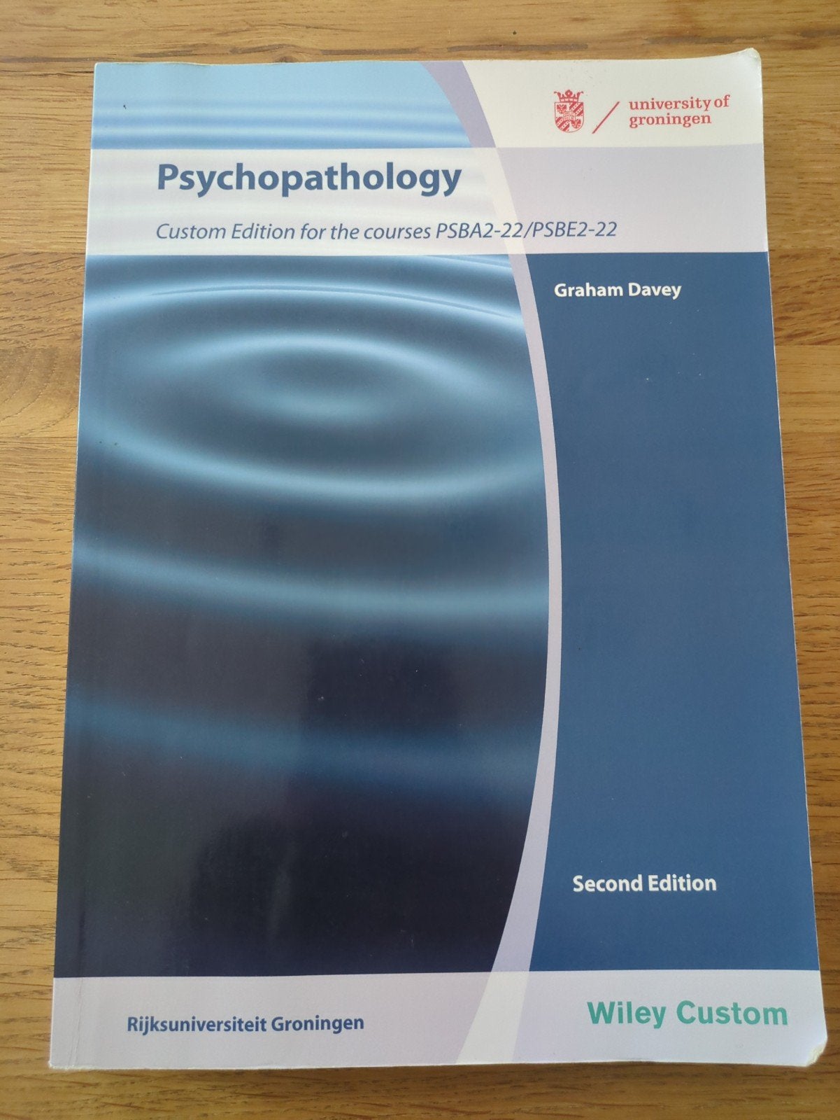 Psychopathology - Custom Edition Rijksuniversiteit Groningen, Boeken, Studieboeken en Cursussen, Gelezen, Graham Davey, Ophalen of Verzenden
