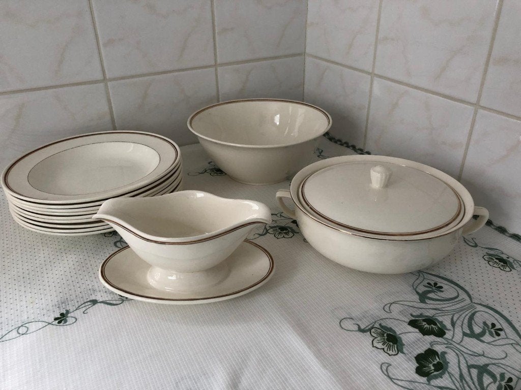 Vintage Petrus Regout / Royal Sphinx Maastricht eetservies, Ophalen, Gebruikt, Vintage, Porselein
