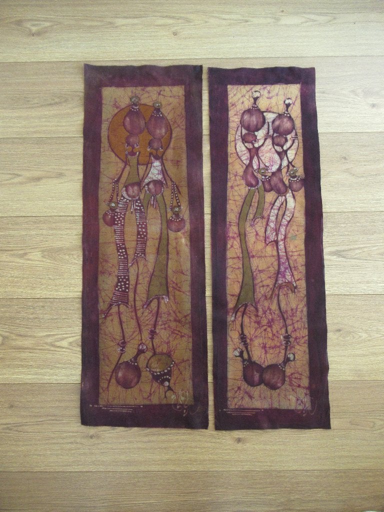 Afrikaanse batik kunst, Afrika, Ophalen of Verzenden, Wanddecoratie, Geschilderd