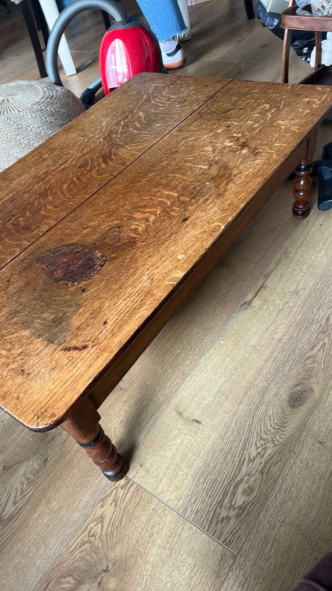 Antieke Salontafel, Ophalen, 100 tot 150 cm, 50 tot 100 cm, Zo goed als nieuw