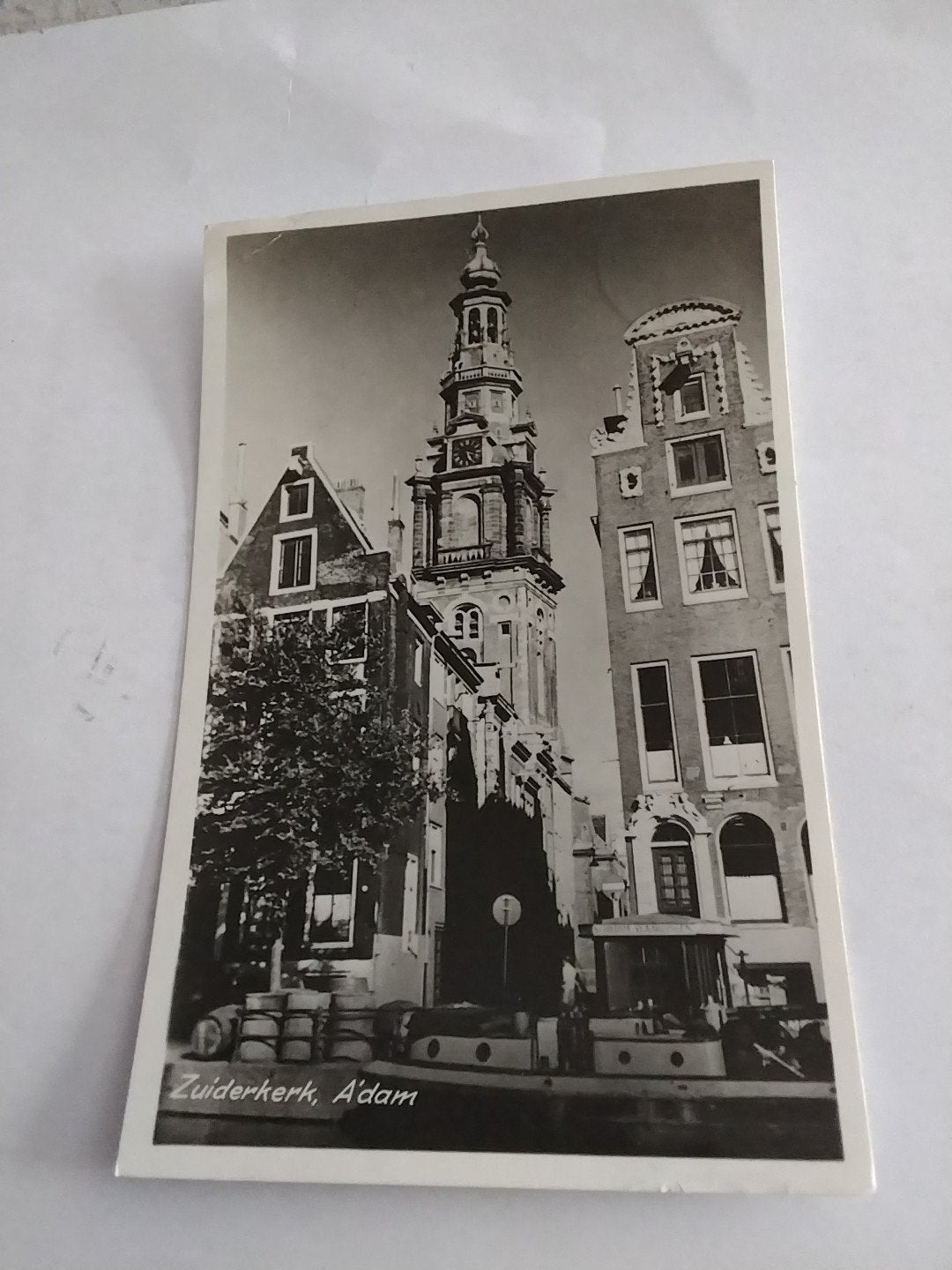 Oude ansichtkaart Zuiderkerk, Amsterdam (zwart-wit), Ophalen of Verzenden, 1920 tot 1940, Gelopen, Noord-Holland