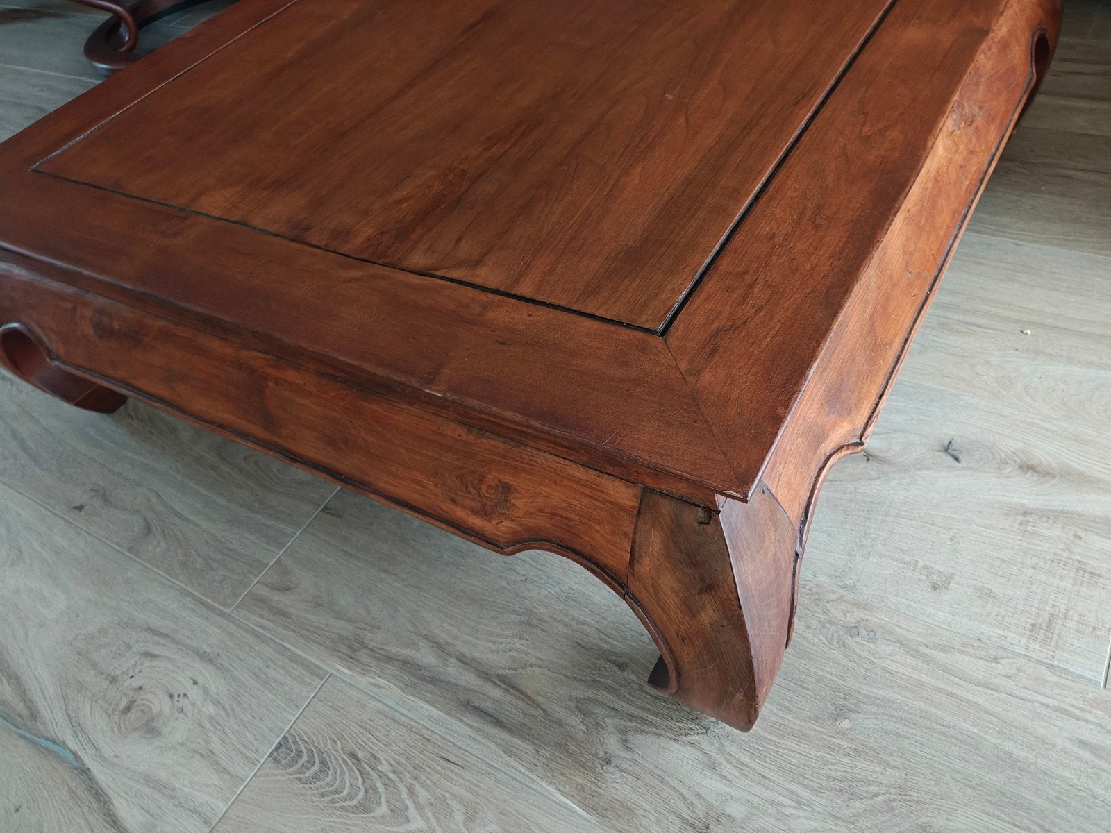 Opium Massief houten salontafel - Vierkant, Ophalen, Gebruikt, 50 tot 100 cm, Klassiek