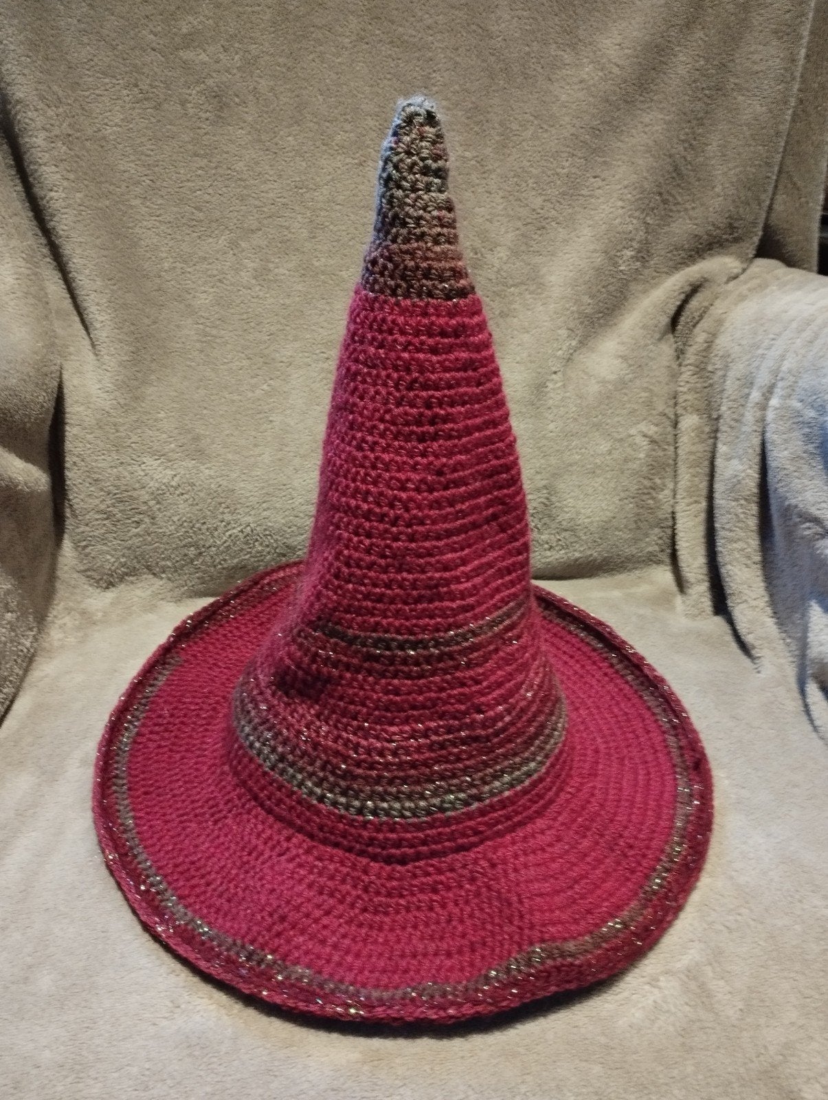 Gehaakte heksenmuts rood, Ophalen of Verzenden, Nieuw, Historisch, Accessoires