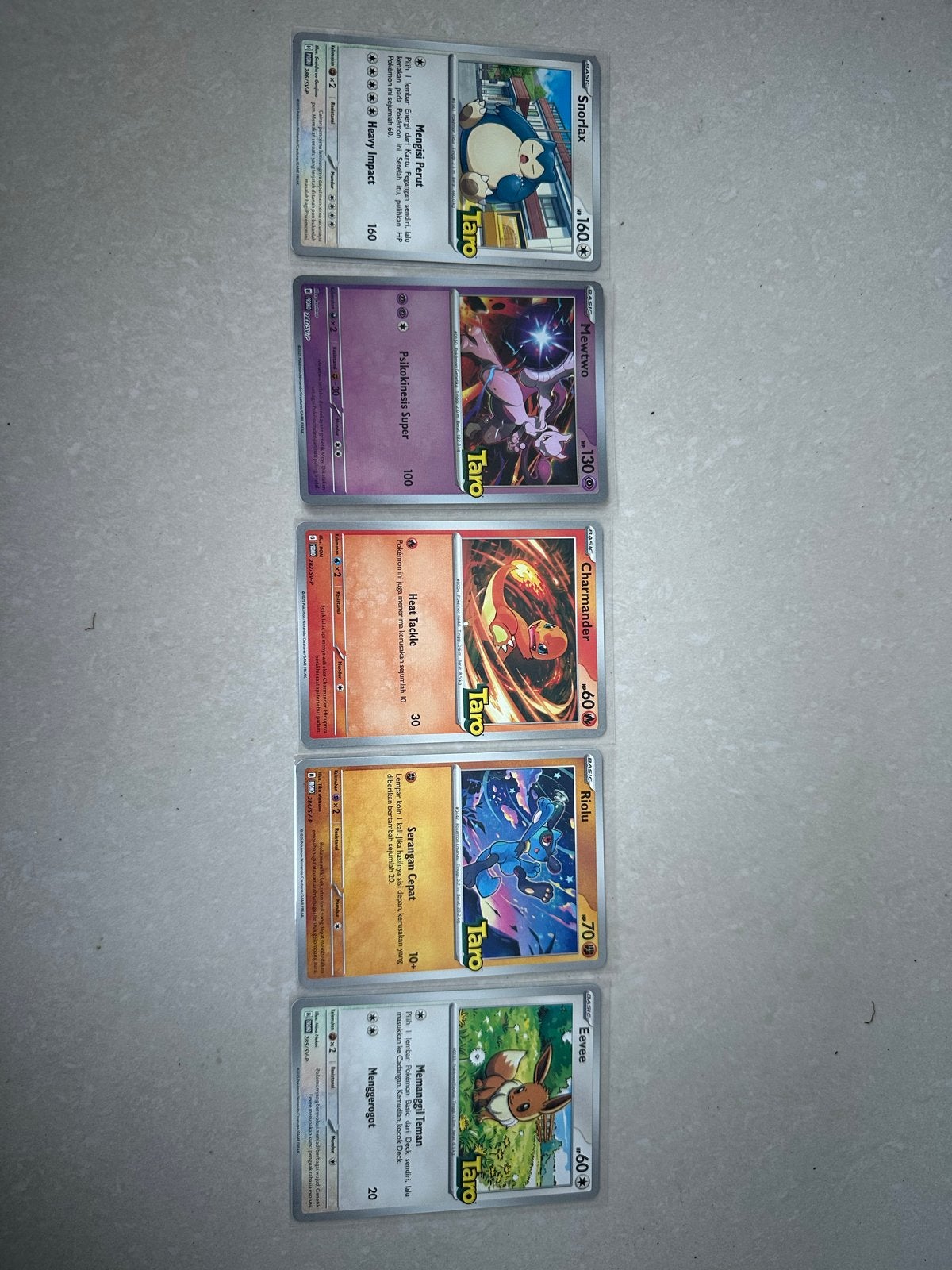 Pokemon Taro Indonesië Promo Set Compleet (5 kaarten), Ophalen, Nieuw, Meerdere kaarten