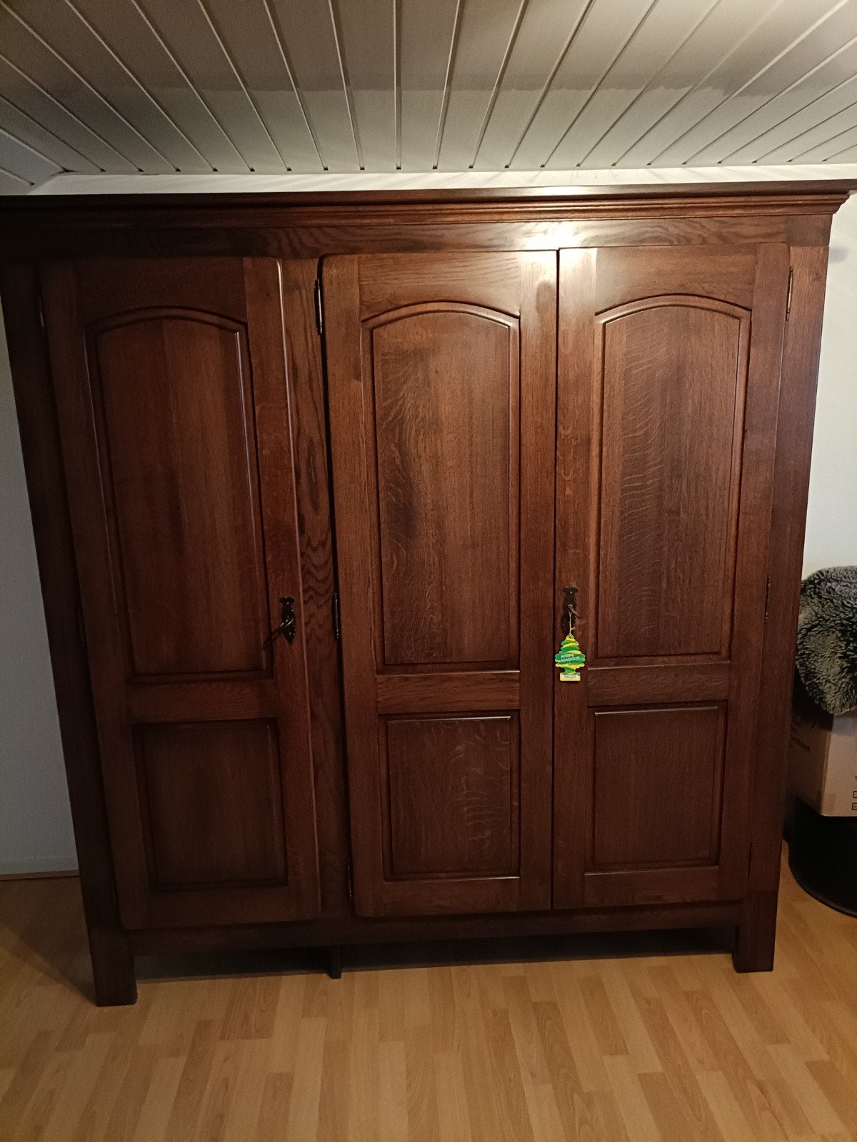 Complete eiken slaapkamer set - Bed, Kast, Nachtkastjes, Ophalen, Gebruikt, Tweepersoons, Klassiek, Landelijk