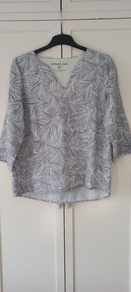 Sandwich linnen blouse maat 42 zgan, Kleding | Dames, Meerkleurig, Maat 42/44 (L), Ophalen of Verzenden, Zo goed als nieuw