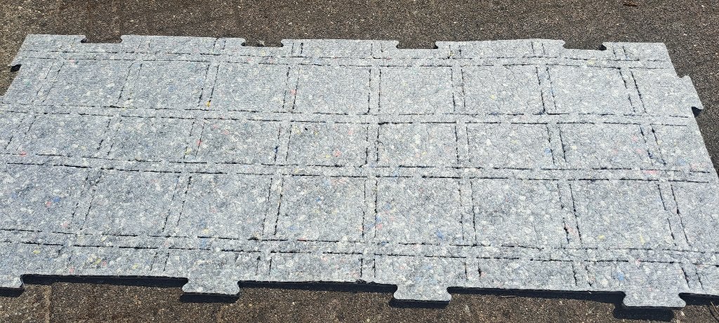 5x dempingplaat kunstgras 20mm .  225cm-90cm, Ophalen, Nieuw