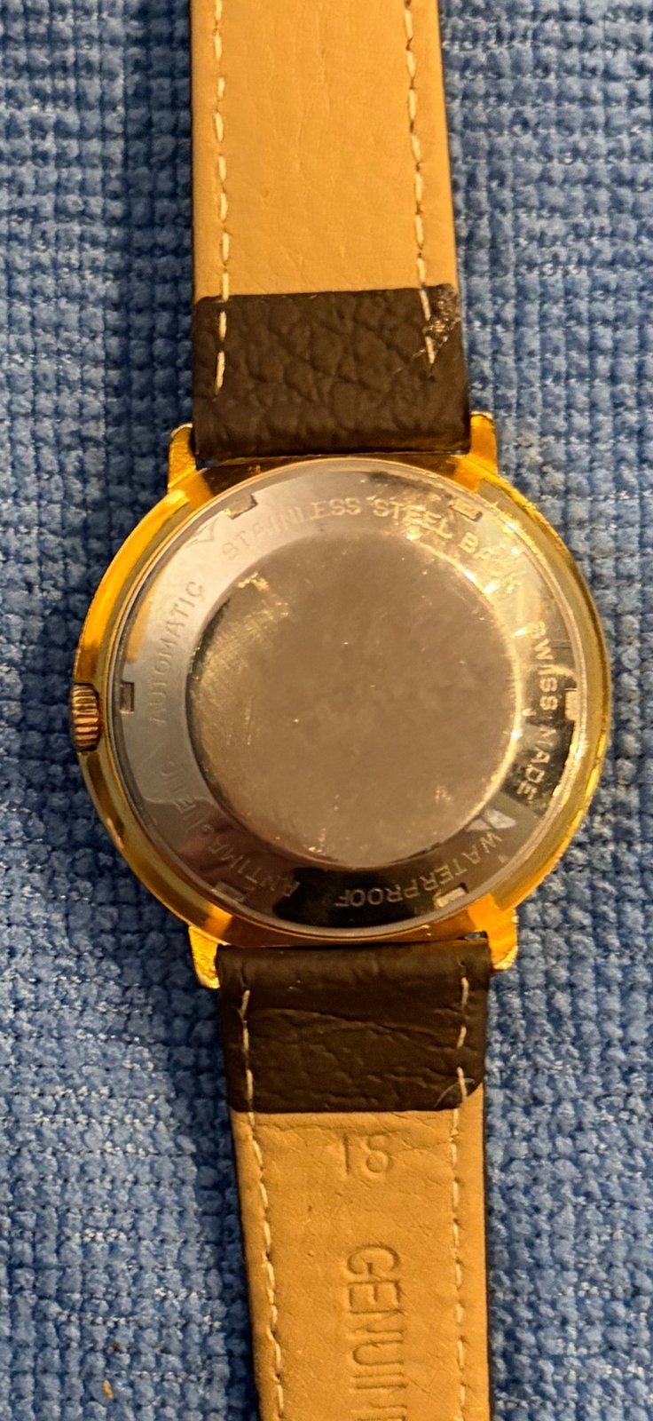Heren Horloge gold plated ulysse nardin, Ophalen of Verzenden, Goud, Overige merken, 1960 of later